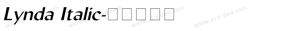 Lynda Italic字体转换